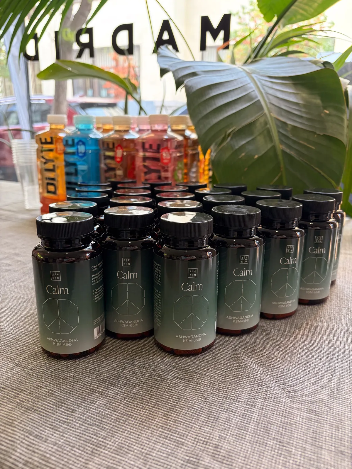 Productos de los partners del evento de hot yoga de after.